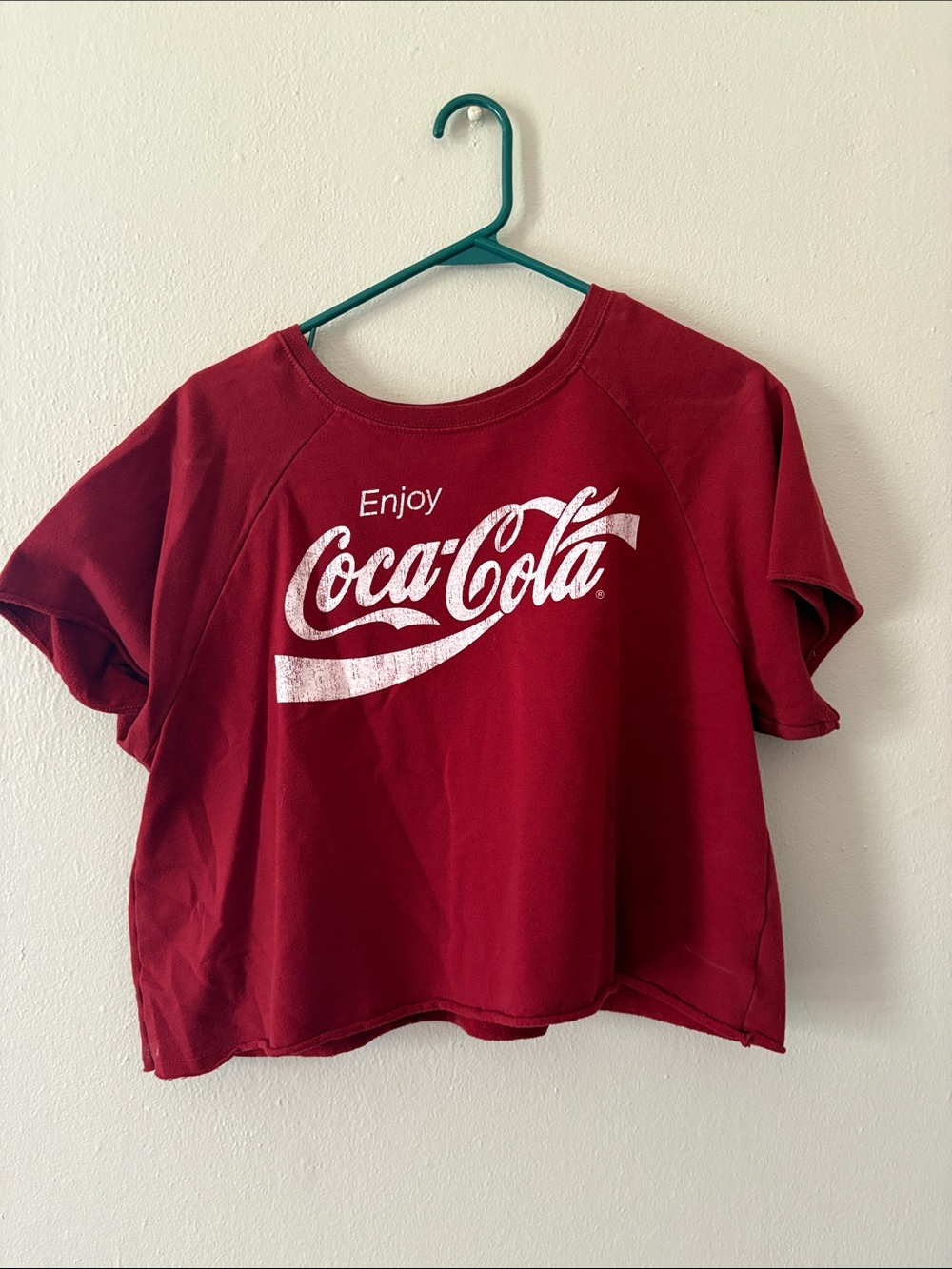 Coca-Cola White Logo on Deep Red Tee